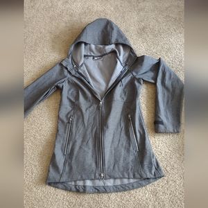 REI CO-OP Women's Sz Small Grey hooded rain jacket
